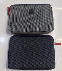 Air France Business Class 2x Amenity Kit BAGS ONLY Navy Blue & Gray Woven