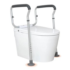 Toilet Safety Rail, Bathroom Toilet Seat Frame, Adjustable Width & Height Fit Mo