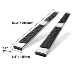 6&Prime; Stainless Steel Running Boards for Silverado/Sierra Crew Cab, 2Pcs 500LBS