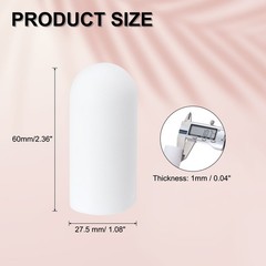 4Pcs Travel Bottle Covers Silicone Toiletry Sleeves White Medium 1.08&Prime; Dia