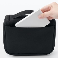 MUJI Polyester Hanging Organizer Pouch Black – for Travel & Daily Use