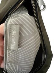 Free Spirit Nylon Crossbody Sling Shoulder Bag – Olive Green – Unisex