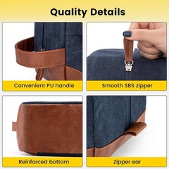 Hanging Toiletry Bag Travel Dopp Kit Canvas Shaving Organizer Large Capacity