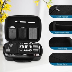 Portable Electronic Organizer Case for MacBook Accessories, Chargers, Cables & M