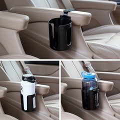 LITTLEMOLE Large Car Door Cup Holder, Vehicle Armrest Drink Black