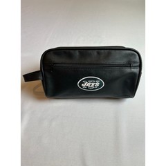 NFL New York Jets Toiletry Bag Faux Leather Embroidered Logo