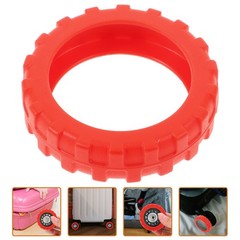 8Pcs Red Silicone Suitcase Wheel Protectors Luggage Feet Cover Reusable