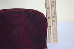 Sewing Kit/Manicure Travel Kit Burgundy Brocade w/ Zipper Circa 1920 Orig Items
