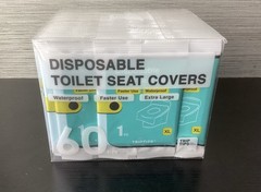One pack of 60 Counts Of Trip Tips Disposable Toilet Seat Covers