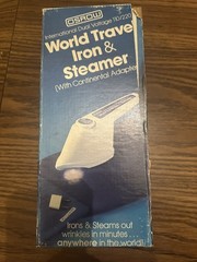Vintage Osrow Dual Voltage (110/220) World Travel Iron & Steamer with Adapter