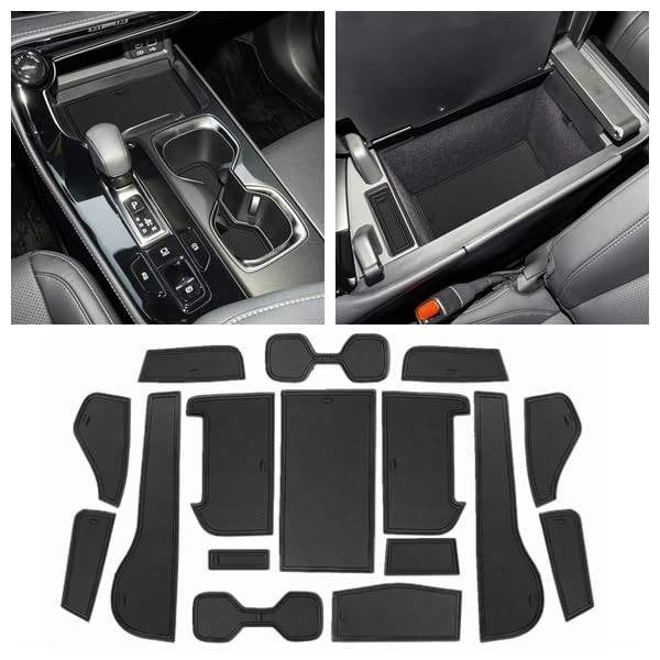 Auovo Cup Holder Insert Liners Compatible with Lexus NX Accessories Black