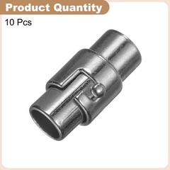 10pcs Leather Rope Terminal Clasps for 5mm, Gunmetal Magnetic Caps