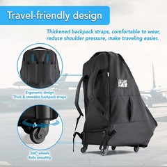 Jenen Jnzen Car Seat Travel Bag Wheels Car Seat Bag For Airplane Padded
