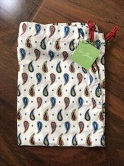 Vera Bradley MARINA PAISLEY TRAVEL POUCH DUO Shoes/Laundry Travel Drawstring NWT