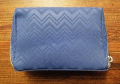 MISSONI Delta One First Class Amenity Kit Bag Travel Makeup Toiletries NEW Blue