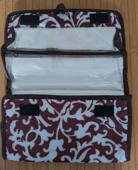 Travel Bag Rollable Vinyl Organizer Cosmetics Toiletries 19 x 11 Inch