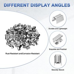 200-Pack Crimp Folding, 11 x 6mm for DIY [Silver]