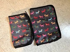 Colorful Terrier Dog Pattern Nylon Zipper Travel Packing Cubes 2 Piece Set