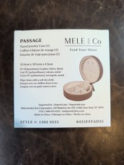 Travel Jewelry Case BNIB. Mele and Co. PU Leather, Velvet Inside, Gold Zipper