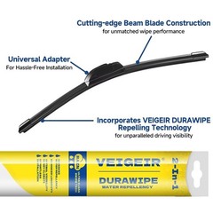 22 Inch + 22 Inch Windshield Wiper Blades 2 Pack, Front J/U Hook Replacement …