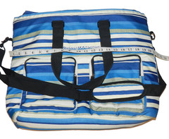 Tommy Bahama Canvas Fold Up Insulated Cooler Tote Very Rare
