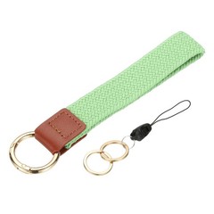 Elastic Phone Wallet Key Lanyard, Powder Green