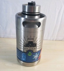 Stainless Steel Keg Growler 48 Hour Cool 12 Hour Hot 64oz Double Wall Insulated