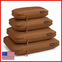 Soarsail 4 Piece Compression Packing Cubes For 37 Day Travel Lightweight Travel