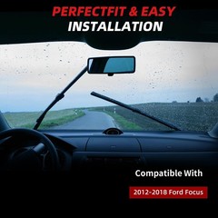 Premium Windshield Wiper Blades for Ford Focus 20122018 – AllWeather, 3Pack