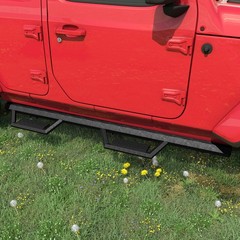 Running Boards Side Steps for 2018-2026 Jeep Wrangler JL w/ 2-Stair Design