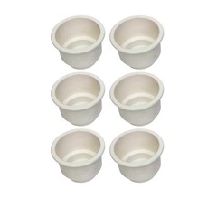 JSP Manufacturing 3 5/8 Universal White Recessed Drop in Plastic Cup
