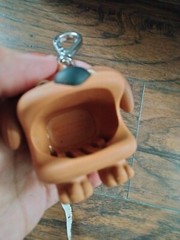 BATH & BODY WORKS Happy Dog brown Puppy POCKET *BAC HOLDER keychain
