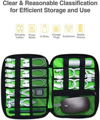 Universal Protective Travel Case for Small Electronics cable Accessories – Black