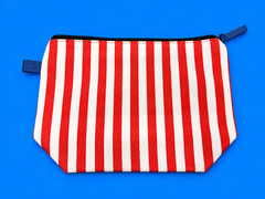 IKEA SKOGSSALLAT Toiletry Bag Red – White – Striped Brand NEW