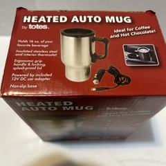 Totes 16Oz Heated Auto Mug Coffee Hot Chocolate Stainless Steel Cup Car Truck
