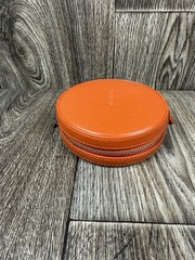 Mark and Graham Travel Jewelry Case Orange Mirror Canvas 4.75” S Monogram