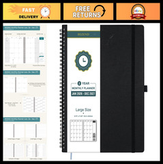 2026-2027 Monthly Planner – 2 Year Calendar, Spiral, 8.5&Prime;x11&Prime;, Note Pages, Vegan