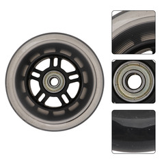 1 Pair Durable Scooter Wheels Mute Replacement for Luggage Black