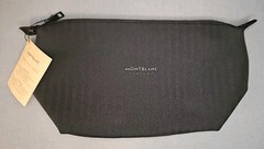 Montblanc Parfums Black Toiletry Bag Dopp Kit Travel Pouch