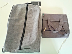 Set of 2 Travel Accessories-Hanging Toiletries Organizer & Waterproof Shoe Bag
