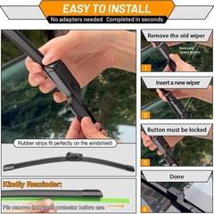 26&Prime;+14&Prime; Windshield Wipers with 10&Prime; Rear Wiper Blades Replacement for Chevrole…