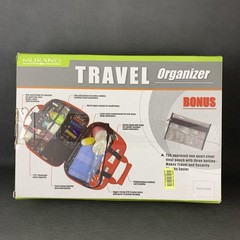 Murano Black Travel Organizer TSA Approved Vinyl Pouch w Bottles New Open Box