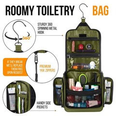 Travel Toiletry Bag Men & Women 10.6”x10.6”x3.2” Large Hanging Toiletry