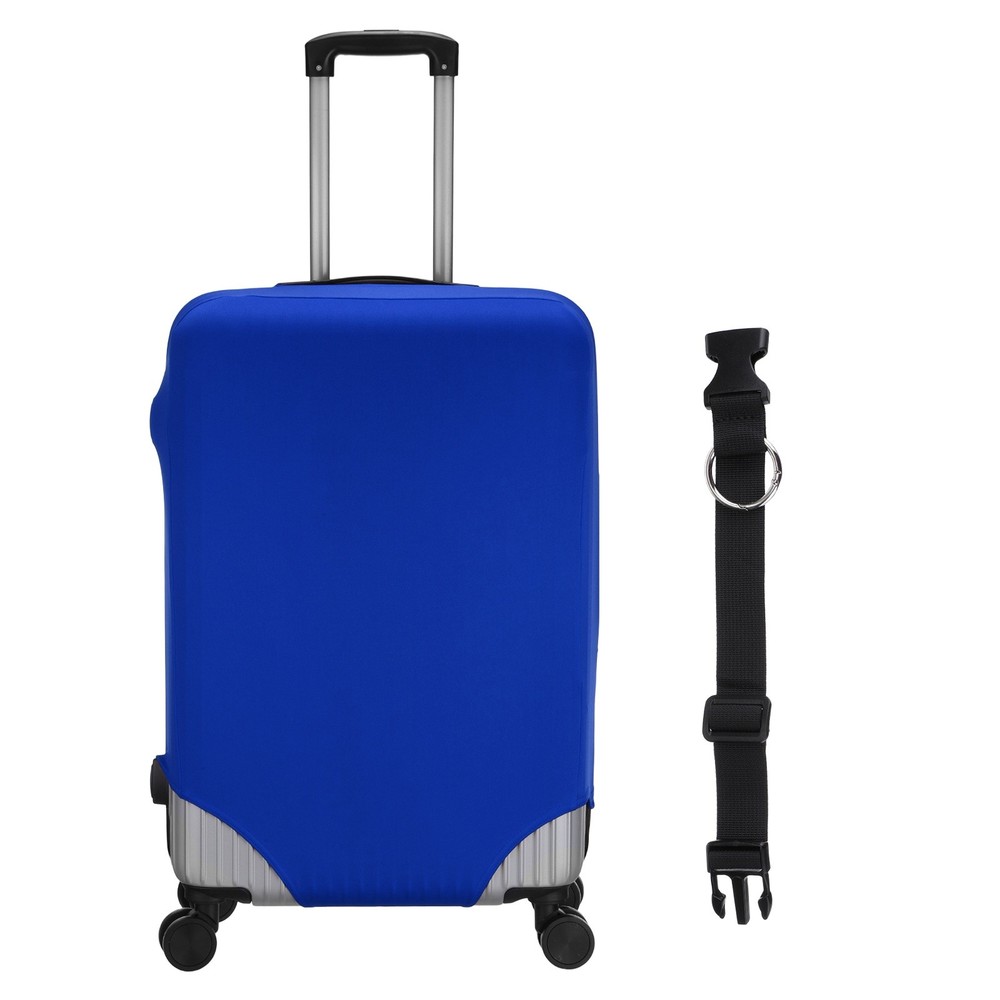 Travel Luggage Cover M(24-25 Inch) Washable Elastic Suitcase Covers Blue