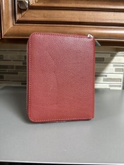 AWAY Travel The Jewelry Sleeve Cranberry Leather Bag Limited Edition EUC