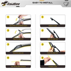 26&Prime; + 14&Prime; Windshield Wiper Blades & 12&Prime; Rear Blade Set for Hyundai Santa Fe