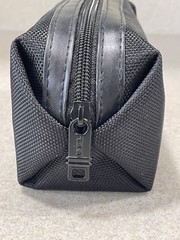 Tumi For Delta Black Travel Toiletry Cosmetic Bag Zipper Pouch LOGO BAG