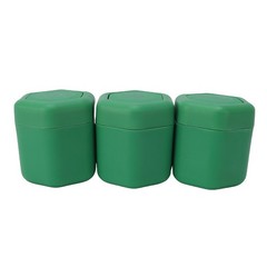 3pcs Hexagonal Magnetic Toiletry Containers Compact Storage for Travel