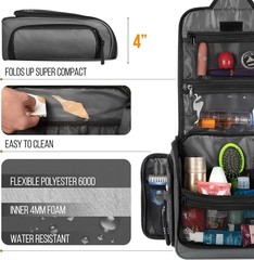 Travel Toiletry Bag for Men and Women – (10.6”X10.6”X3.2”) Large Hanging Toiletr
