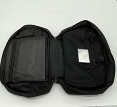 Eddie Bauer Black Hanging Travel/Toiletry Bag Mirror Mesh/Waterproof Pockets
